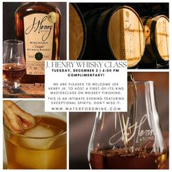 Whiskey Finishing Masterclass Featuring Joe Z. Henry of J. Henry & Sons Bourbon