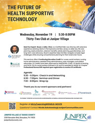 The Future of Health Supportive Technology Seminar at Juniper Village at Bucks County