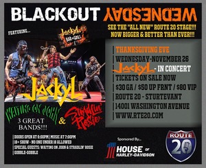 Jackyl wsg Waiting on John & Stradlin' Rosie! Nov 26! Live at Route 20!