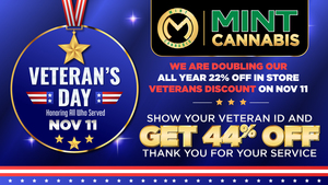 Mint Cannabis North Phoenix Stands with Veterans: 44% Off on Nov. 11