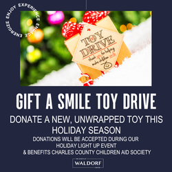 THE SHOPS AT WALDORF CENTER TO HOST  HOLIDAY TOY DRIVE