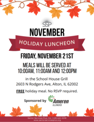 November Holiday Luncheon at Senior Services Plus