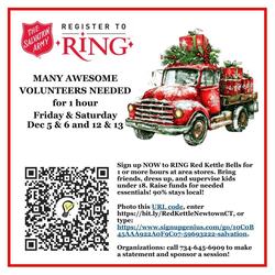 Sign Up to Ring Salvation Army Red Kettle Bells