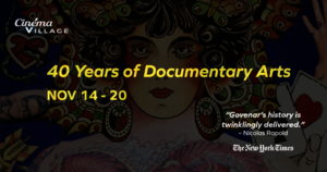 “40 Years of Documentary Arts” w/ filmmaker Alan Govenar in person at Cinema Village in NYC