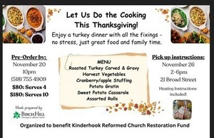 Kinderhook Reformed Church Thanksgiving Dinner  Benefit
