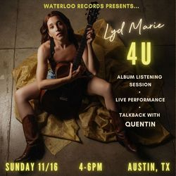 LYD MARIE Live Performance / Listening Session / Interview