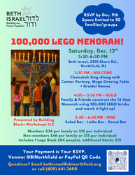 Community invited to build huge menorah at Beth Israel Chanukah celebration