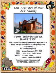 ACE Annual Thanksgiving Feast