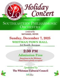 Free Holiday Celebration Concert on Sunday Dec 7 at 2:30 pm in Whitman