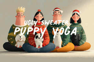 Ugly Sweater Puppy Yoga