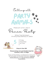 Pop In Dance PAWty Fundraiser
