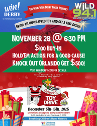 The WiLD/Win! Derby Poker Tourney & Orlando’s Toy Drive