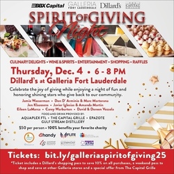 “Spirit of Giving Night” at Dillard’s at Galleria Fort Lauderdale