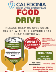 Caledonia Senior Living & Memory Care Food Drive