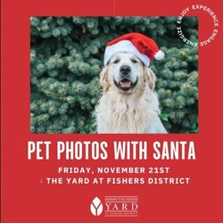 PET PHOTOS WITH SANTA RETURN TO THE YARD AT FISHERS DISTRICT