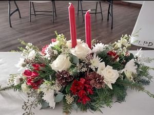 Floral Holiday Centerpiece