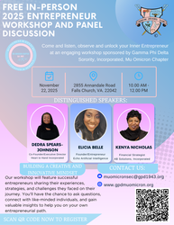 Free Empowering Entrepreneur Workshop and Panel Discussion