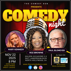 The Comedy Den presents comedian Roz Browne
