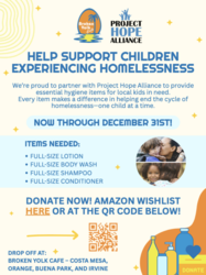 Broken Yolk Cafe x Project Hope Alliance Donation Drive