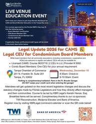 Breakfast & Education - HOA and Condo Lega Update 2026