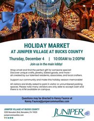 Holiday Market at Juniper Village at Bucks County!