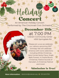 Colerain Township Holiday Concert by Cincinnati Civic Orchestra