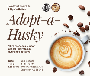 Adopt-a-Husky Fundraiser with Ziggi’s Coffee