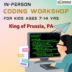 In-Person Free coding Workshop for Kids at King of Prussia, PA (7-14)