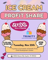 Trinity CDC and Amy's Ice Cream Profit Share