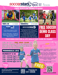 Come kick off the year with FREE Soccer Fun at the Peninsula Jewish Community Center (PJCC)!