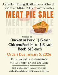 Annual Meat Pie Sale