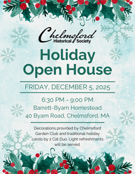 Chelmsford Historical Society’s Holiday Open House