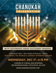 Grand Chanukah Menorah Lighting with Gov. Sarah Huckabee Sanders
