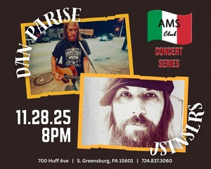 AMS Concert Series Presents: Dan Parise w/ JSTNSLRS
