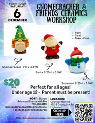 Gnomecracker Ceramics Class @ Colorado Christmas Bazaar