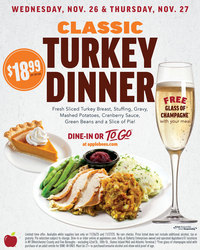 Celebrate Thanksgiving at Applebee's