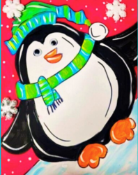 "Festive Penguin" In-Studio Paint Party!