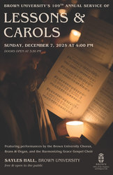 Brown University's 109th Annual Service of Lessons and Carols
