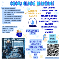 Snow Globe Making - Free Drink - Winter Wonderland