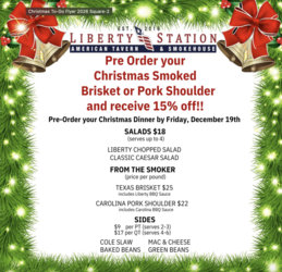 Liberty Station American Tavern and Smokehouse Christmas To-Go Menu Now Available for Preorder