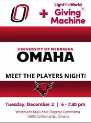 UNO Baseball, Softball Will Join Giving Machine Omaha for Meet the Players Event