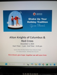 Alton Knights of Columbus Blood Drive December 3rd