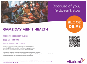 Gameday Men's Health Desert Hills Blood Drive