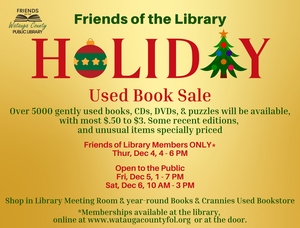 Holiday Used Book Sale Event