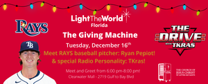 Giving Machine Event with RAYS Pitcher Ryan Pepiot and Radio Personality TKras