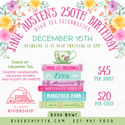 Jane Austen's 250th Birthday Celebration High Tea Aboard the Barbara Lee
