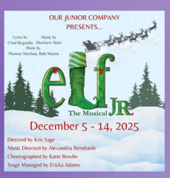 StageDoor Theatre's Jr Company performs ELF JR The Musical! Dec 5-14. Fri, Sat, Sun 7pm, & Sun 2pm