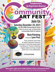 Rock Painting at SAAG Gallery's December Community Art Fest