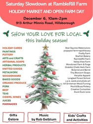 Saturday Slowdown at RambleRill Farm: Holiday Market and Open Farm Day