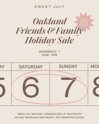 Sweet July: Oakland Friends & Family Holiday Warehouse Sale